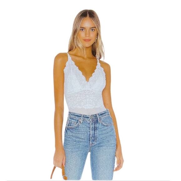 We are HAH NWT Size Large Sexy Smarty Pants Lace Bodysuit White NEW - Picture 1 of 14
